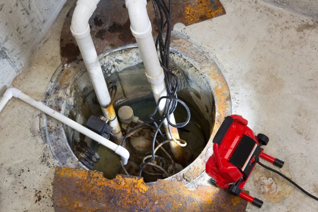 Professional sump pump installation and replacement in Charlotte, NC to protect against basement flooding and mold.